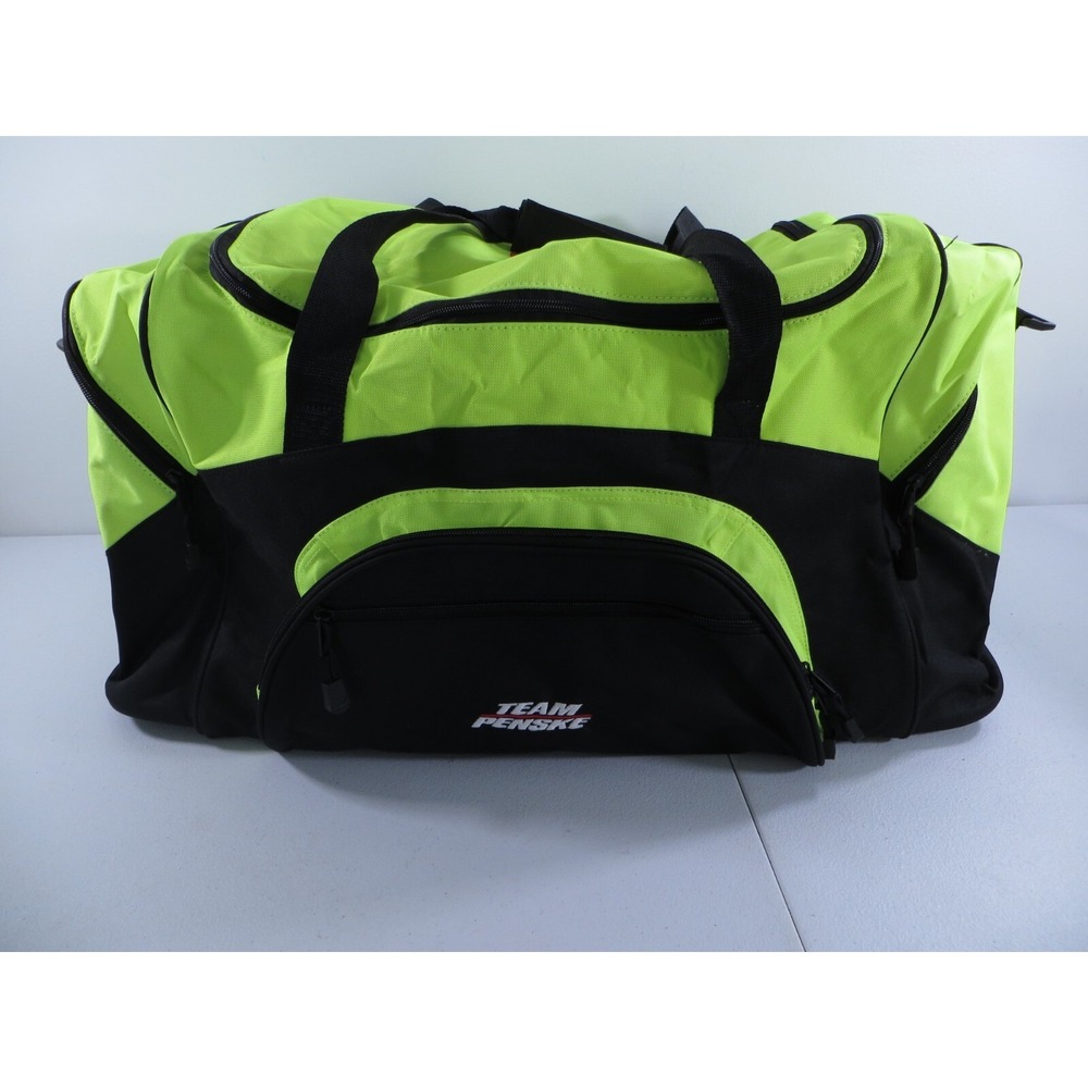 WAWA Team Penske Neon Yellow Black Nascar F1 Duffle Travel Bag 28"x14"x14"